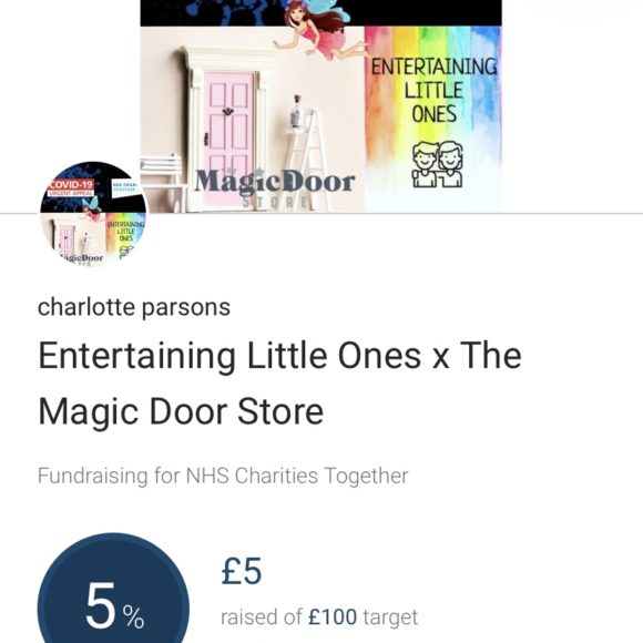 Just Giving Page – NHS – Chance to Win a Pink Fairy Door
